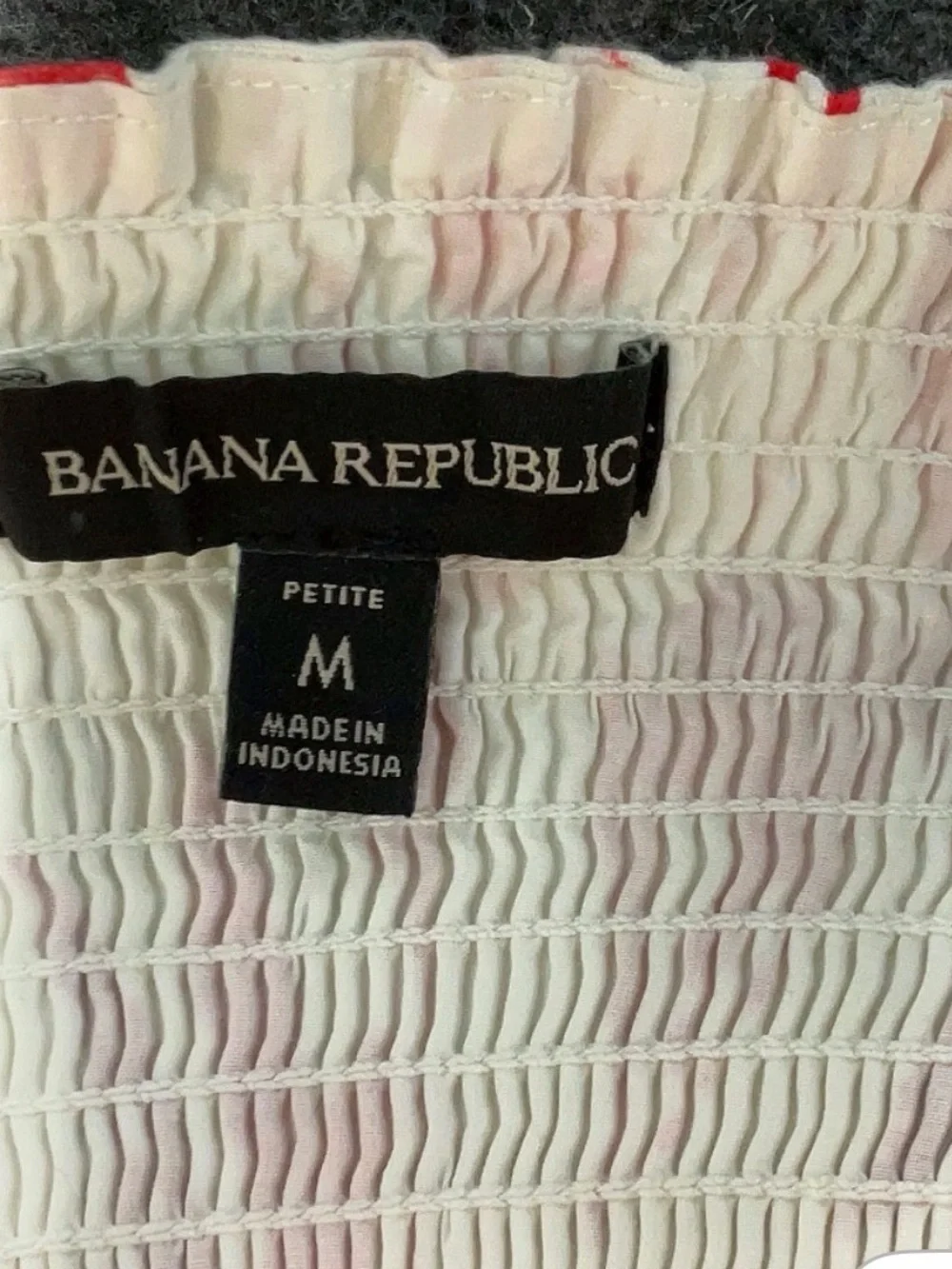 Banana Republic White Floral Puff Sleeve Peplum Top